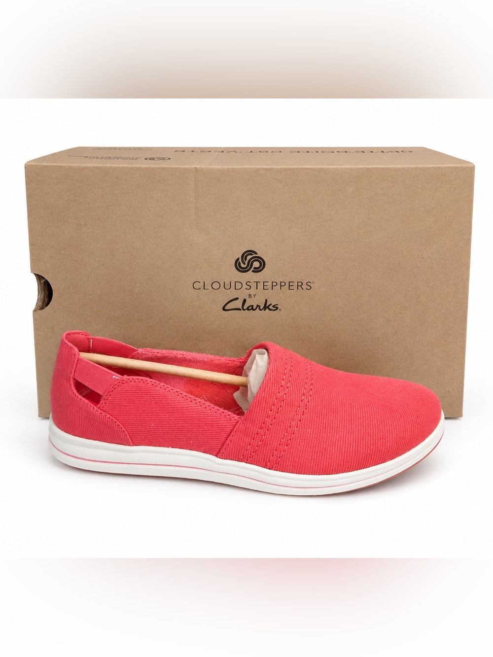 Cloudsteppers by Clarks Women’s Pink Slip-On Sneakers NIB